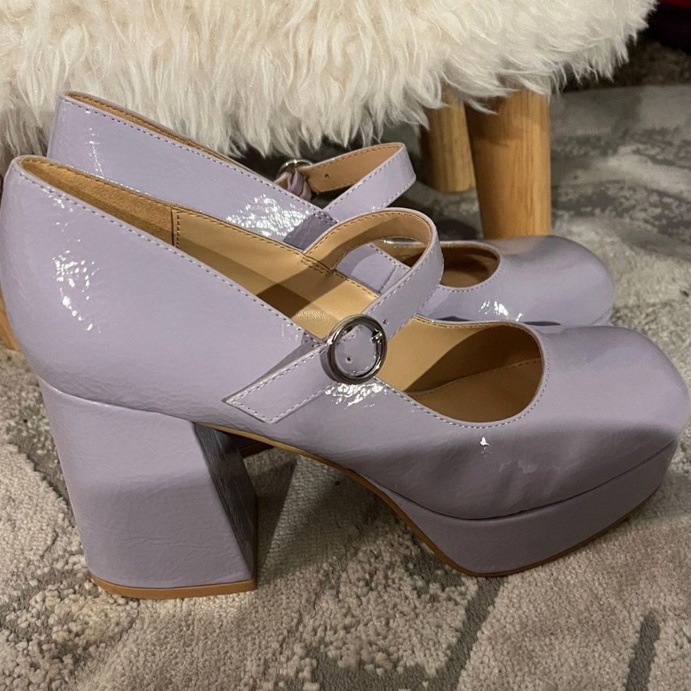 UO Sadie Mary Jane Platform Heels